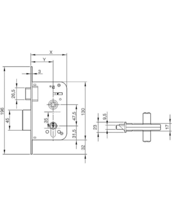 CERRADURA Nº 600 YALE/AZBE