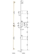 CERRADURA TLPN5/66/CE C/C DORADA TESA