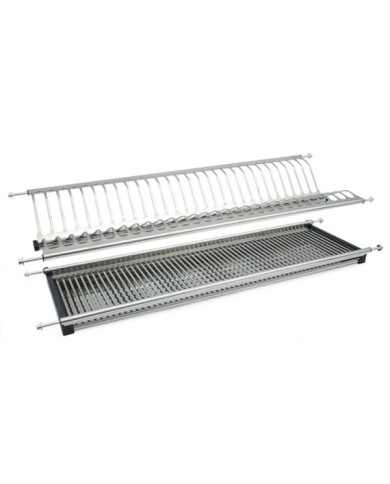 ESCURREPLATOS/VASOS CON BANDEJA INOX PLASTIMODULS