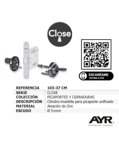 CERRADURA 103-37 CM NIQUEL SATINADO AYR