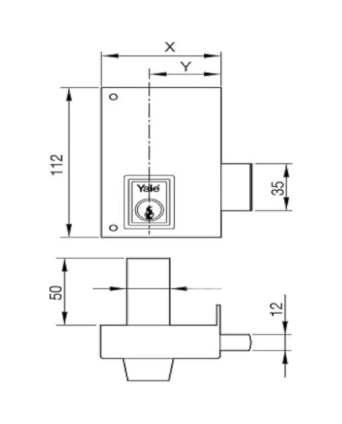 CERRADURA Nº 56 CP YALE/AZBE CILINDRO PERFIL