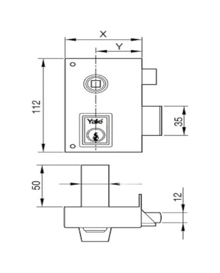 CERRADURA Nº 56 BP  YALE/AZBE CILINDRO PERFIL