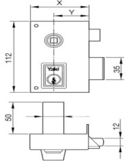 CERRADURA Nº 56 BP  YALE/AZBE CILINDRO PERFIL