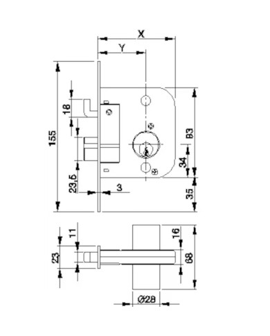CERRADURA  Nº 49 YALE/AZBE