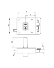 CERRADURA Nº 6P CILINDRO PERFIL YALE/AZBE