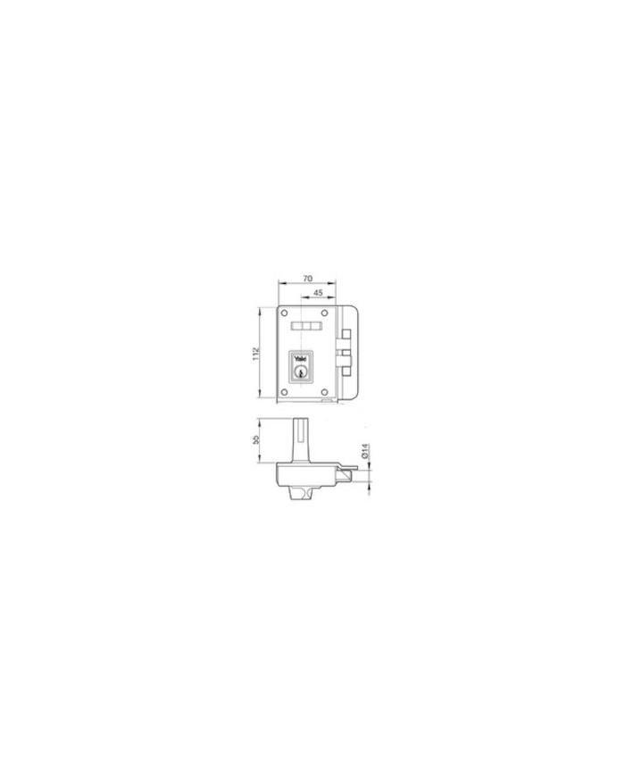 CERRADURA Nº 10-70  NIQUEL YALE/AZBE