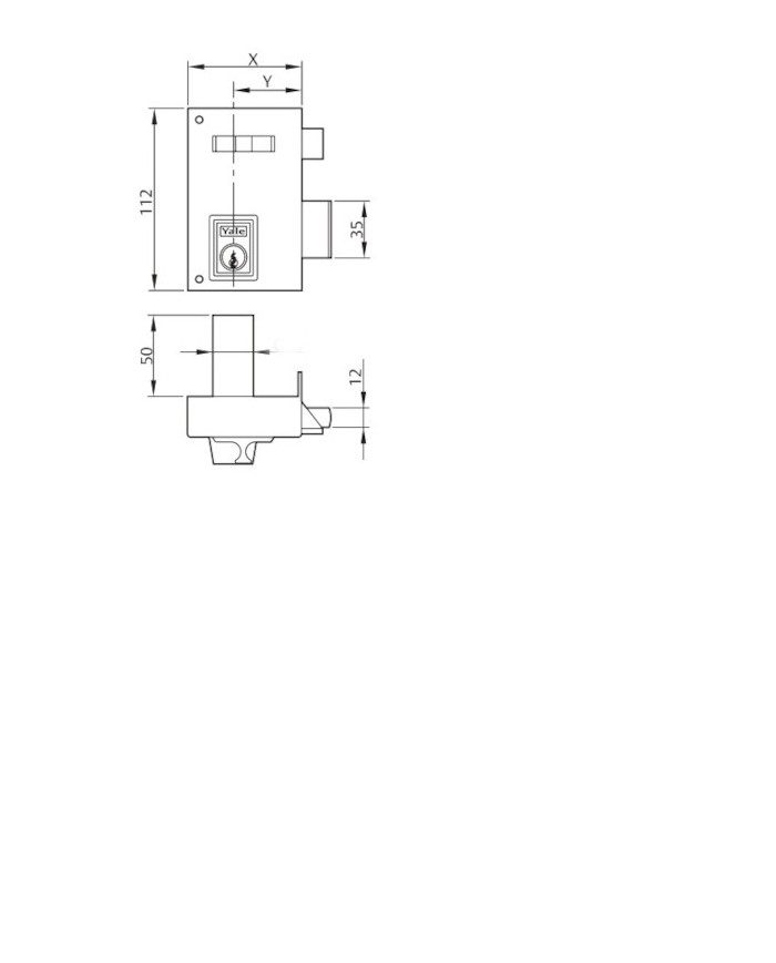 CERRADURA Nº 56 AP CILINDRO PERFIL YALE/AZBE