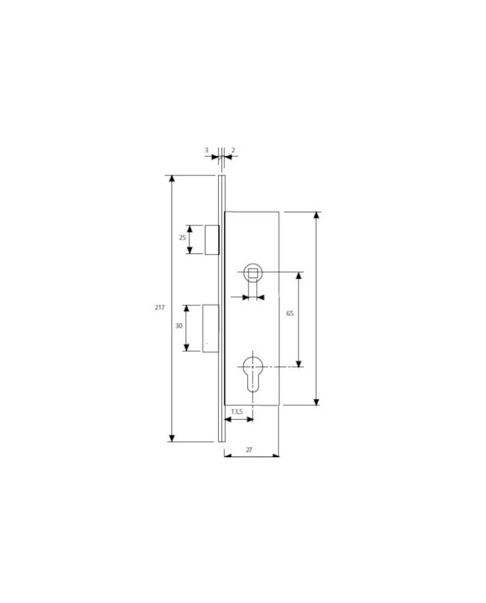CERRADURA Nº 4200/15HZ SIN CILINDRO TESA