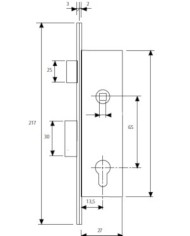 CERRADURA Nº 4200/15HZ SIN CILINDRO TESA