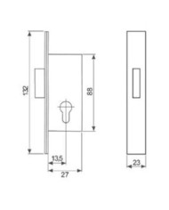 CERRADURA Nº 4201/15HZ SIN CILINDRO TESA