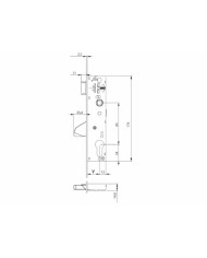 CERRADURA Nº 4210BE 3NI SIN CILINDRO TESA