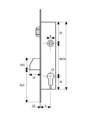 CERRADURA Nº 4216 3AI SIN CILINDRO TESA