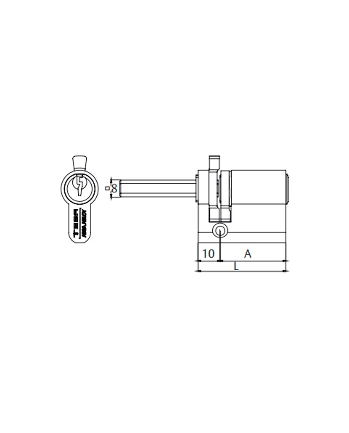 CILINDROS Nº 5520 LATON PARA POMO TESA