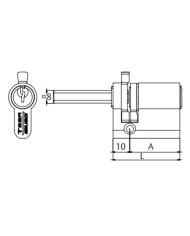 CILINDROS Nº 5520 LATON PARA POMO TESA