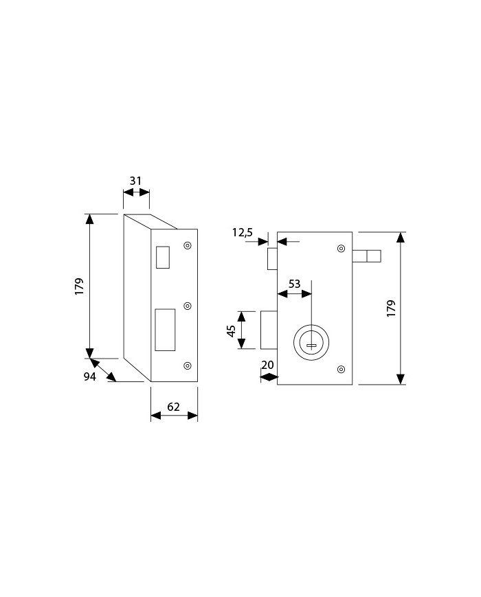 CERRADURA SEGURIDAD TS10 CILINDRO T60 REGULABLE TESA