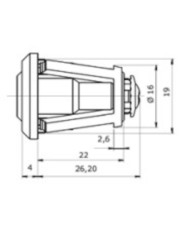CERRADURA BUZON 8027ARCR TESA