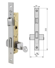CERRADURA 1964/5 CILINDRO OVALADO CVL