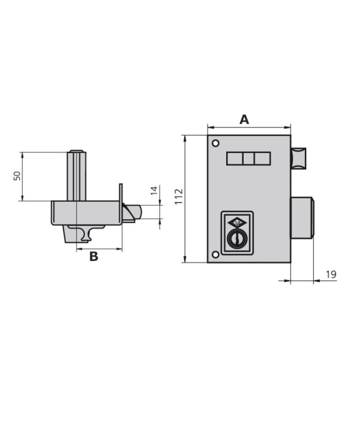 CERRADURA 56 A/1 HIERRO ESMALTADO CVL