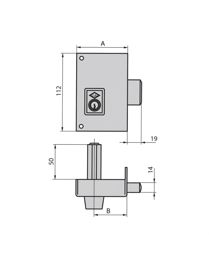 CERRADURA 56 C HIERRO ESMALTADO CVL