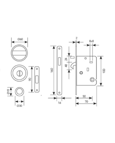 KIT CONDENA FRENTE 20MM REDONDO JANDEL