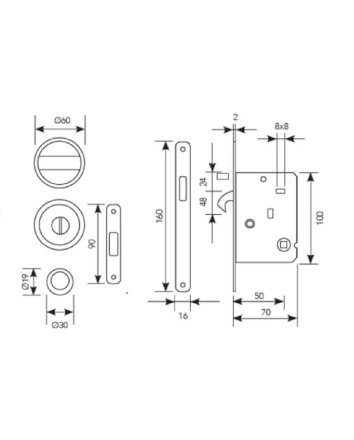 KIT CONDENA FRENTE 20MM REDONDO JANDEL