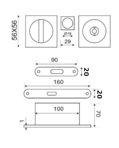 KIT CONDENA FRENTE 20MM CUADRADO JANDEL