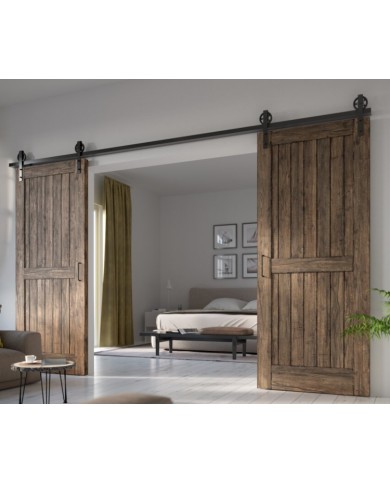 KIT PUERTA RUSTICA 2M VISTA 100KG DIVALFER