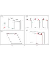 KIT CORREDERA 2M VISTO INOX MADERA DIVALFER
