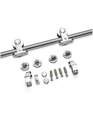 KIT CORREDERA 2M VISTO INOX MADERA DIVALFER