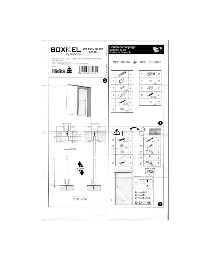 JGO PINZAS CRISTAL SV A90 EASY