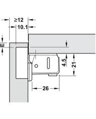 BISAGRA E-50 MINI RECTA
