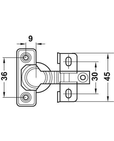 BISAGRA E-50 MINI RECTA