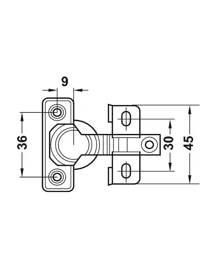 BISAGRA E-50 MINI RECTA