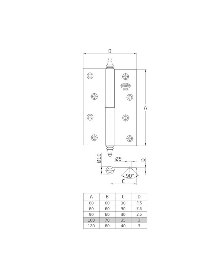 BISAGRA PERNIO 1007