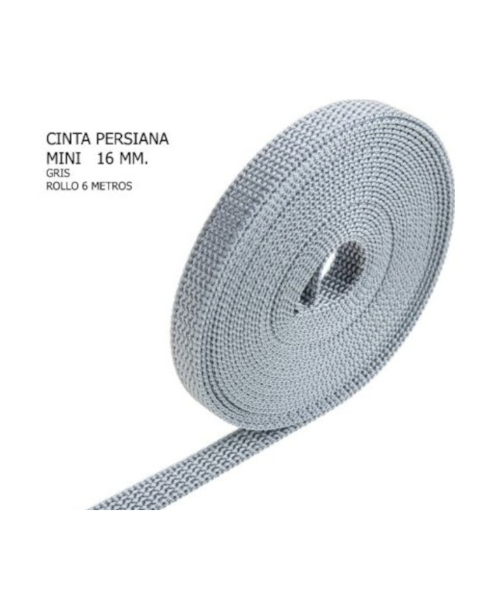 CINTA PERSIANA 16MM GRIS 6 METROS