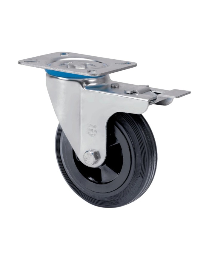 RUEDA GIRA.100MM FRENO 2-1151 NEGRA