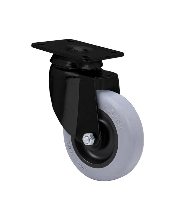 RUEDA GIRATORIA 10BH60 NEGRA/GOMA GRIS