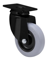 RUEDA GIRATORIA 10BH80 NEGRA/GOMA GRIS