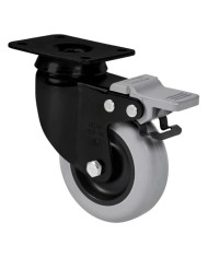 RUEDA GIRATORIA 10BH80 NEGRA/GOMA GRIS