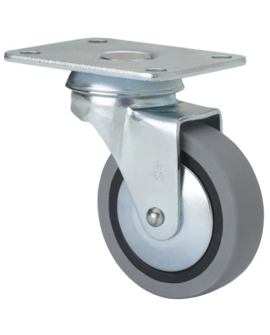 RUEDA GIR. 50MM TW0152 GOMA GRIS