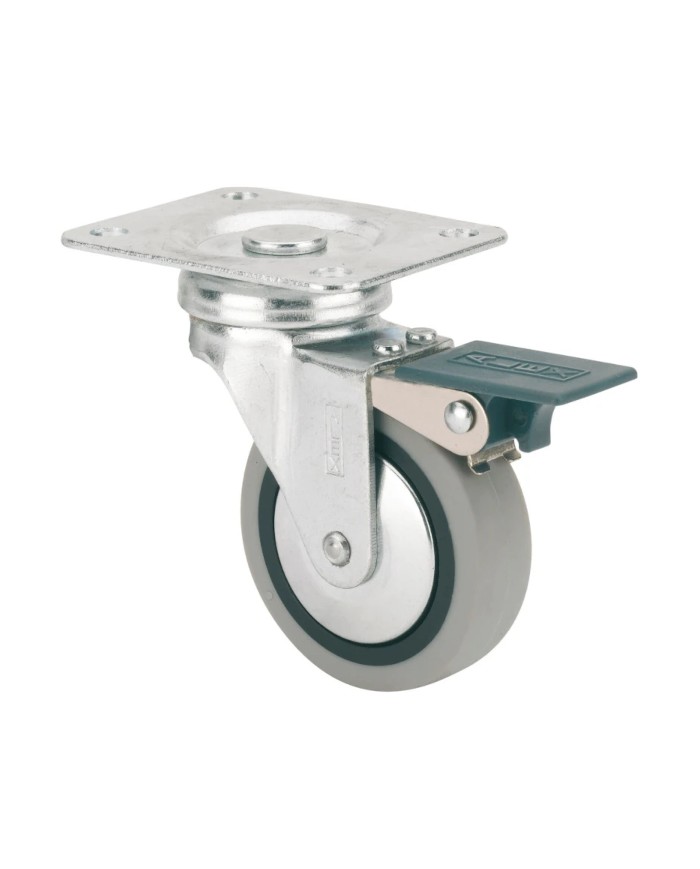 RUEDA GIRA. 60MM FRENO TW0160 GOMA