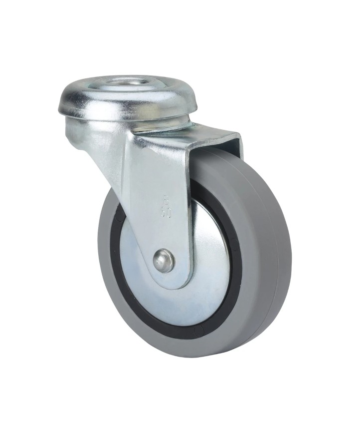 RUEDA GIRA. 40MM TW0155 GOMA GRIS