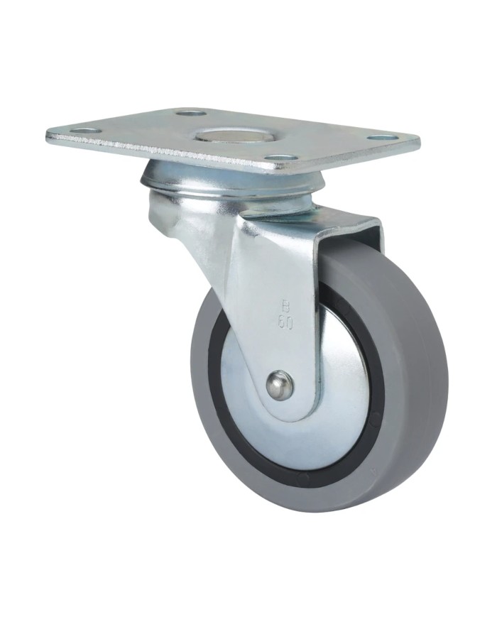 RUEDA GIR. 40MM TW0151 GOMA GRIS