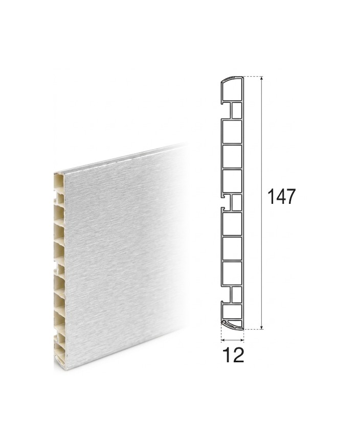 ZOCALO PVC C/ALUMINIO
